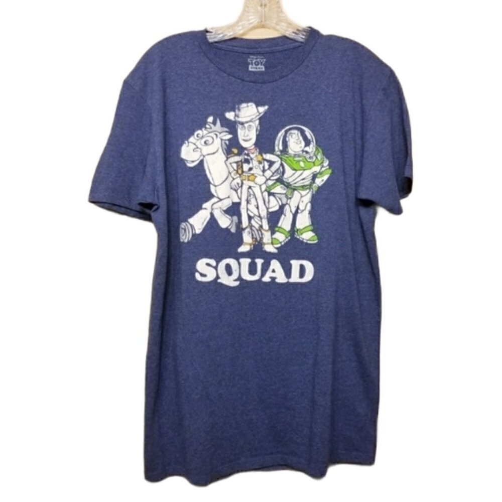Toy Story | Men's Blue "Toy Story" Squad Graphic T-Shirt (Size Large)